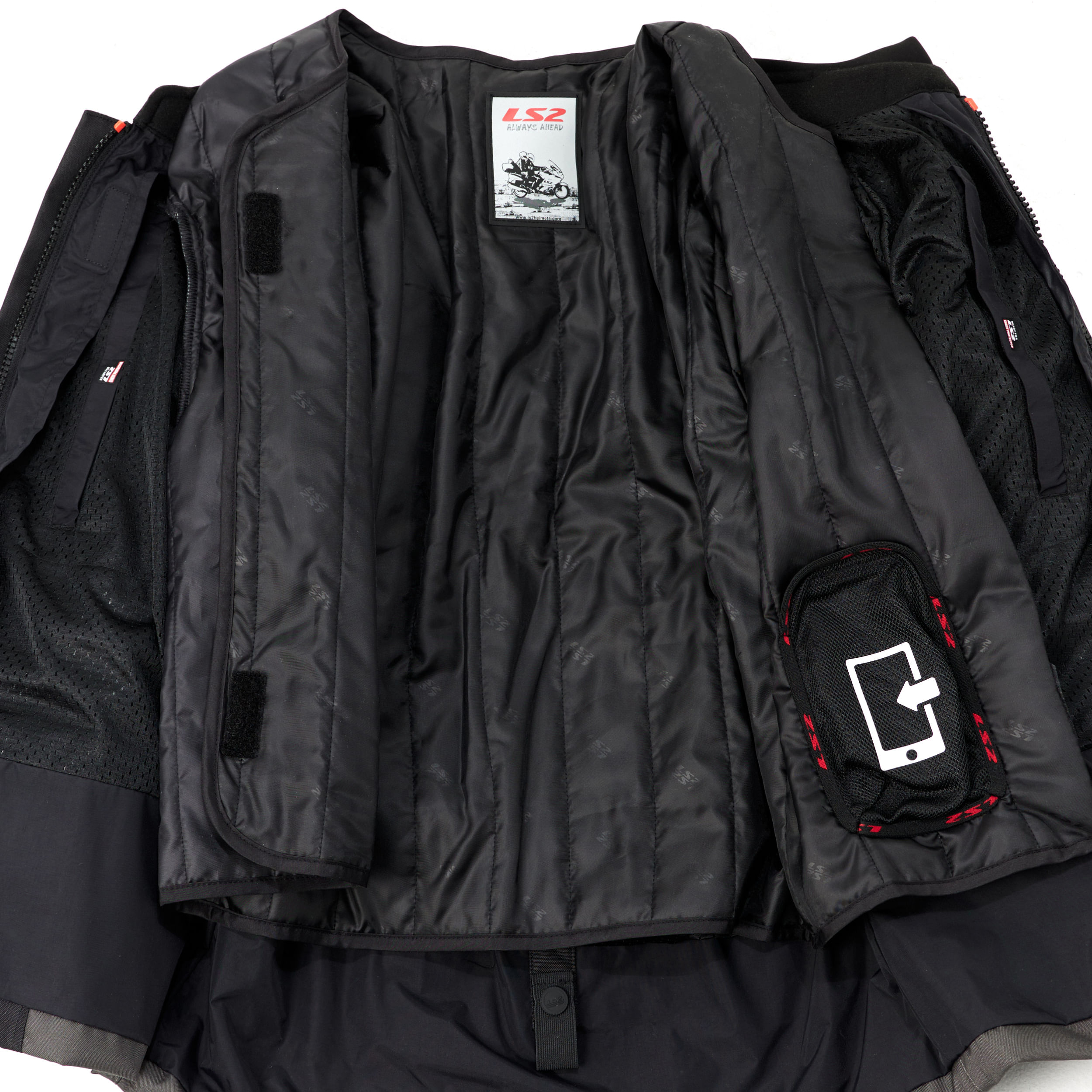 Campera LS2 Narvik Mujer Gris / Negro